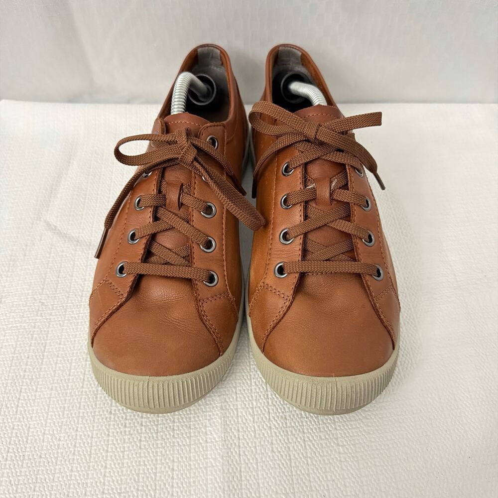 Keen Shoes Womens Size 8.5 Lorelai Brown Leather Sneaker Lace Up Comfort - Picture 3 of 9
